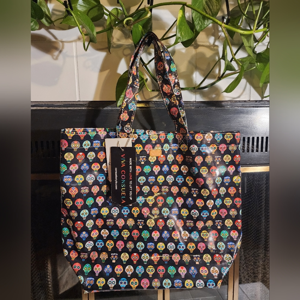 XL sugar skull consuela tote NWT